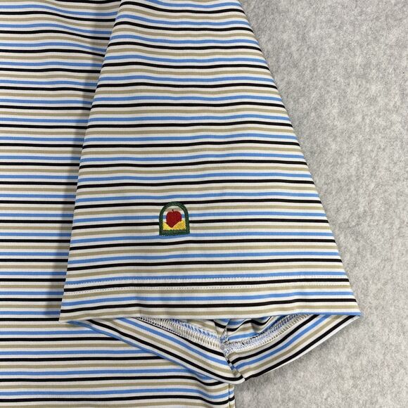 FootJoy Shirt Mens Size Large Striped Golf Polo Treesdales Preppy Short Sleeve - Picture 2 of 11
